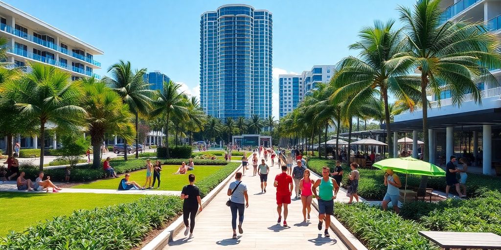 Vibrant Aventura scene highlighting health and wellness lifestyle.