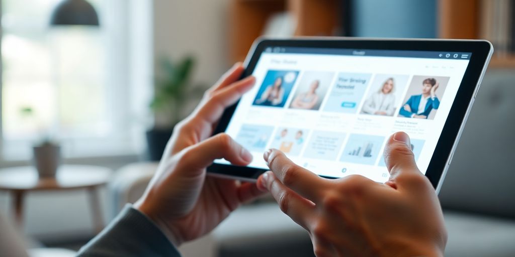 Bruger navigerer digital platform