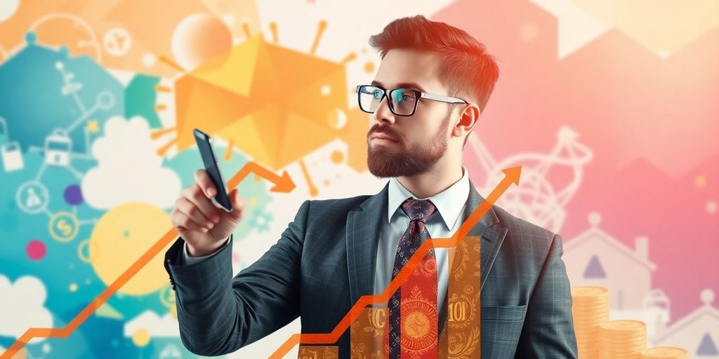 Business growth with financial elements.