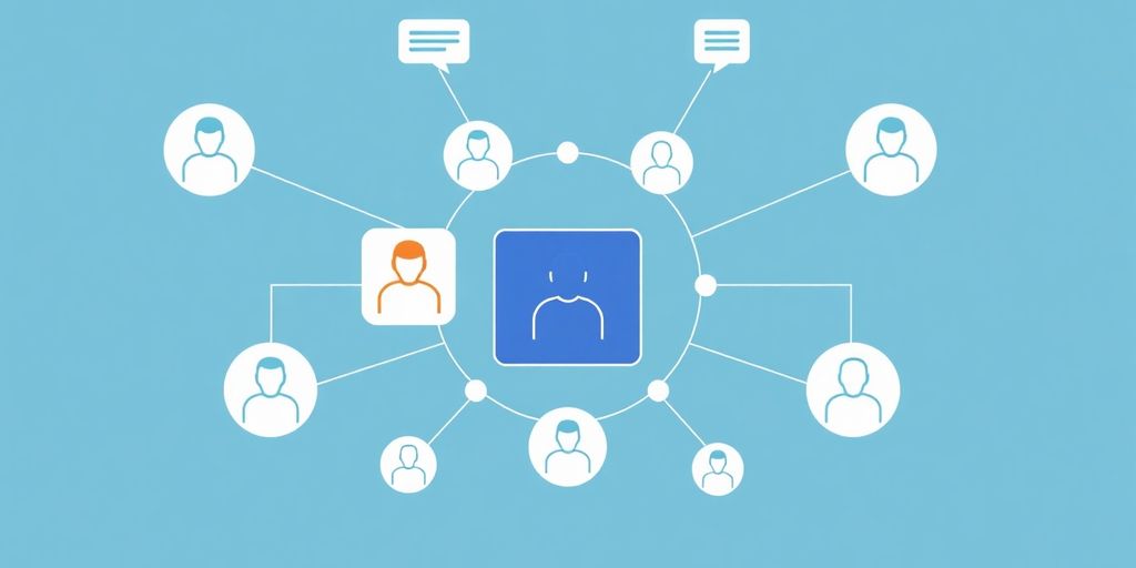 Minimalist illustration of AI feedback loops and interactions.
