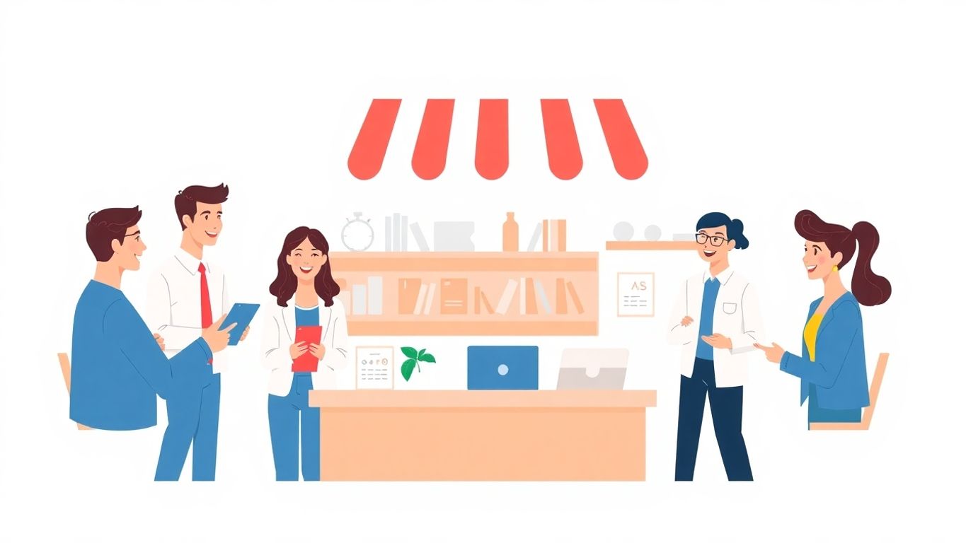 Illustrasjon av kundelojalitet for småbedrifter.