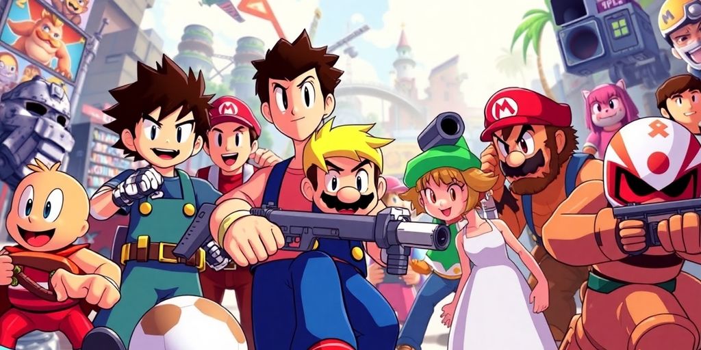 Early 2010s game characters in a vibrant, illustrative style.