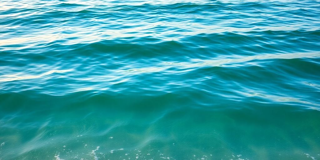 Serene landscape with gentle waves and soothing colors.
