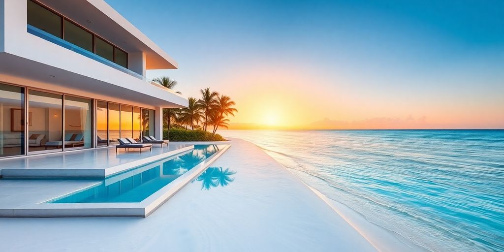 Luxury beachfront villa, Andaman Sea vista.