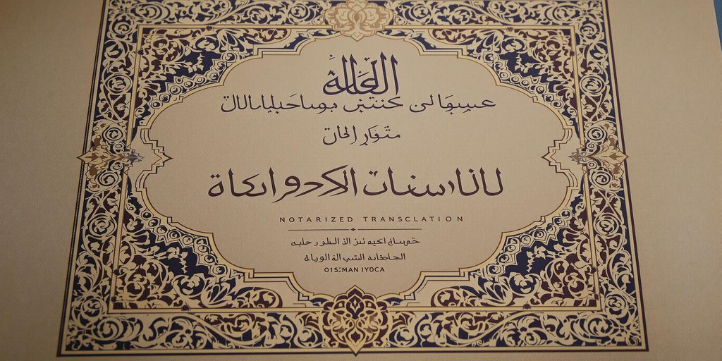 Osmanlıca noter onaylı tercüme belgesi