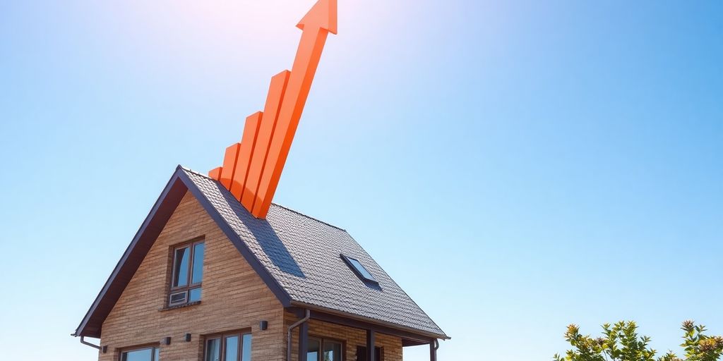 Maison avec une facture d'impôt sur le toit.