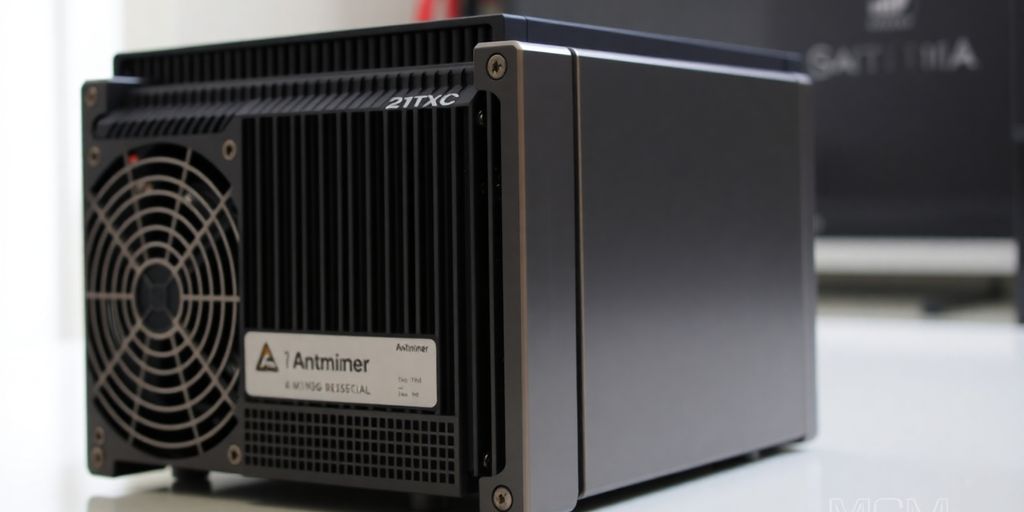 Antminer S21 Pro mining rig.