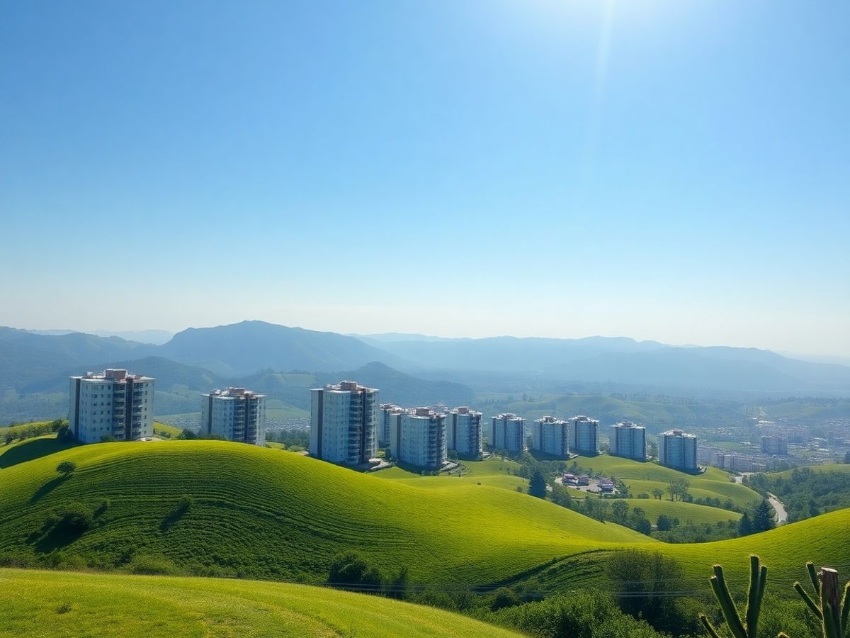 Clădiri moderne și natură, simboluri ale investițiilor imobiliare.
