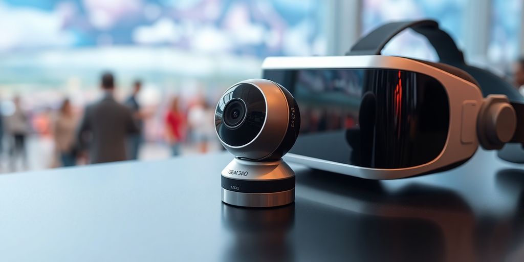 Samsung Gear 360 camera, VR headset, immersive.