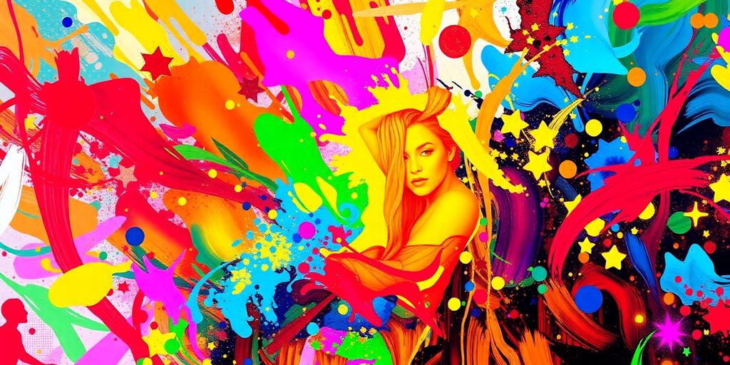 Colorful digital art with creative effects and textures.
