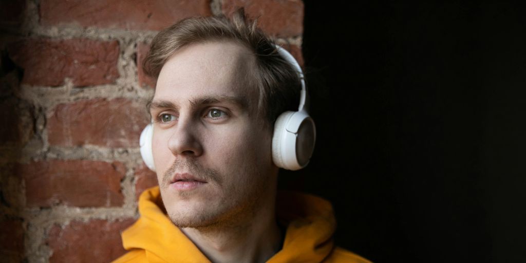 a man wearing headphones