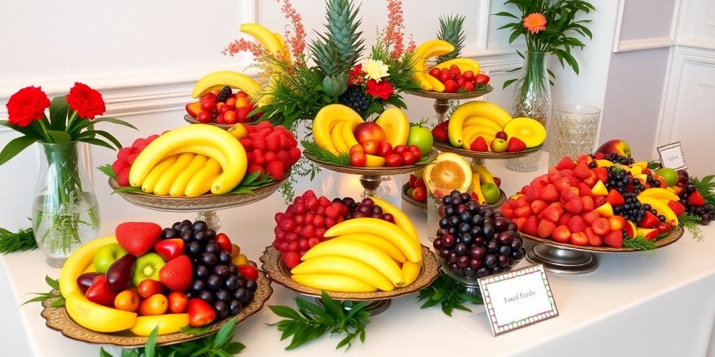 การจัดเบรคผลไม้ที่สวยงามและมีสีสัน