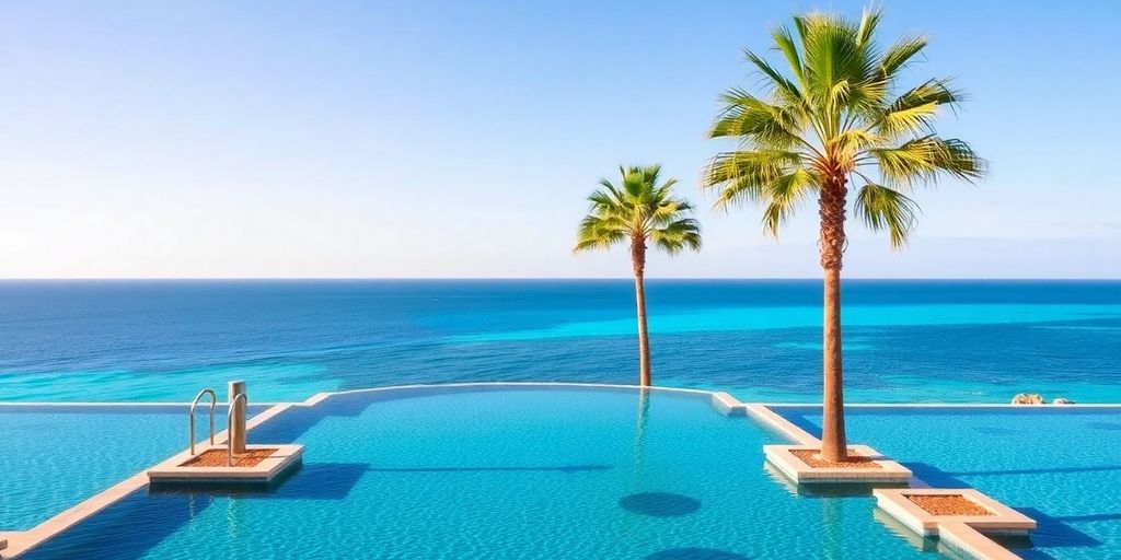 Marquis Los Cabos resort infinity pool overlooking ocean.