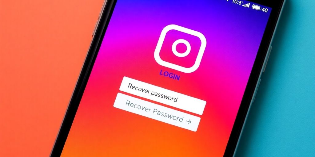 Tela de login do Instagram com opção de recuperação.