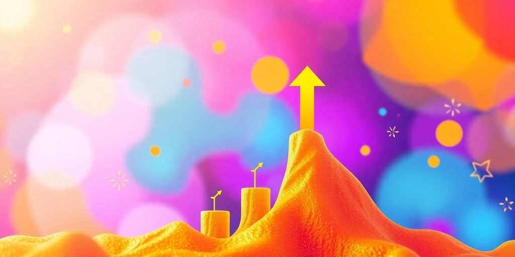 Upward financial growth and achievement abstract visual.
