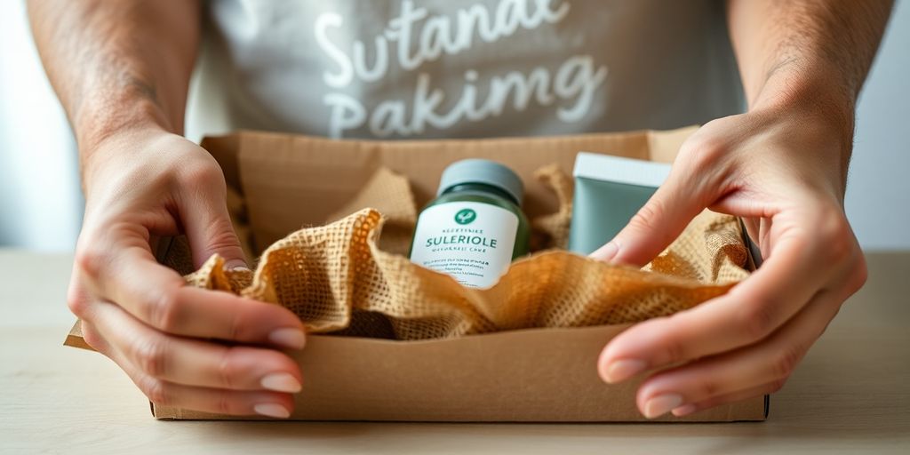 Sustainable packaging unboxing on TikTok.