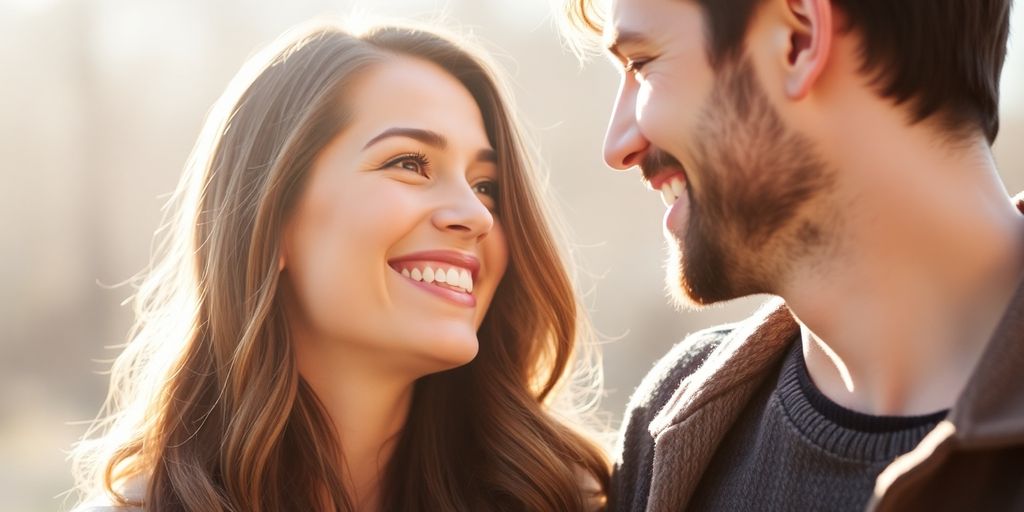 Couple sharing a romantic moment.