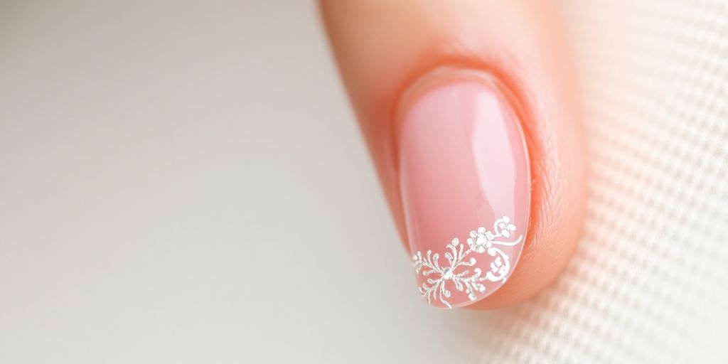 Unha de fibra de vidro bem feita e brilhante.