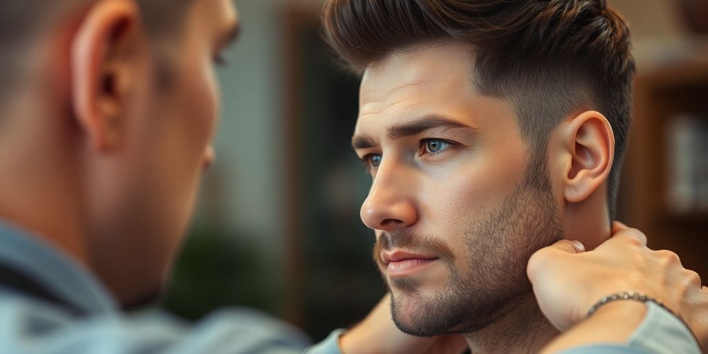 Man receiving expert hair loss advice