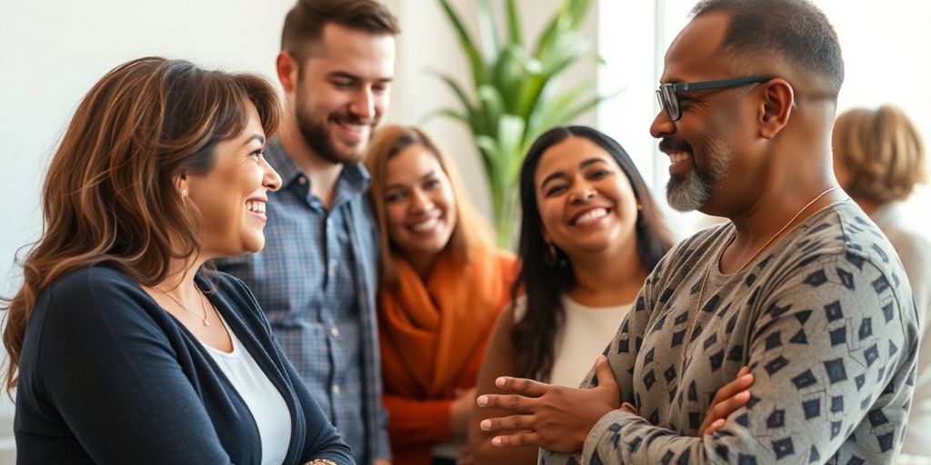 People connecting warmly, fostering lasting bonds.