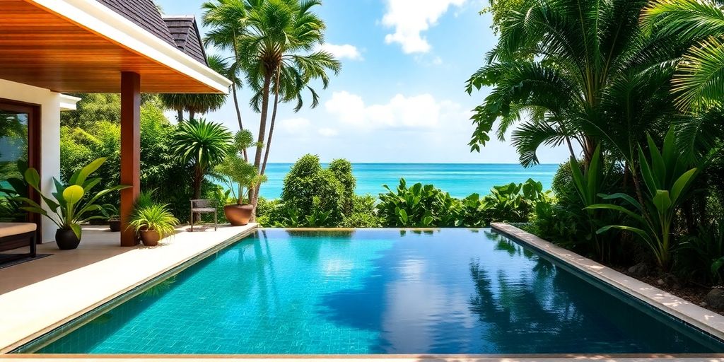 Luxurious Phuket villa with ocean view.