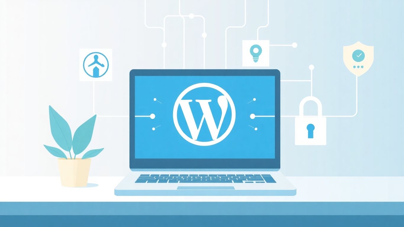 Illustrasjon av sikkerhet for WordPress med Jetpack.