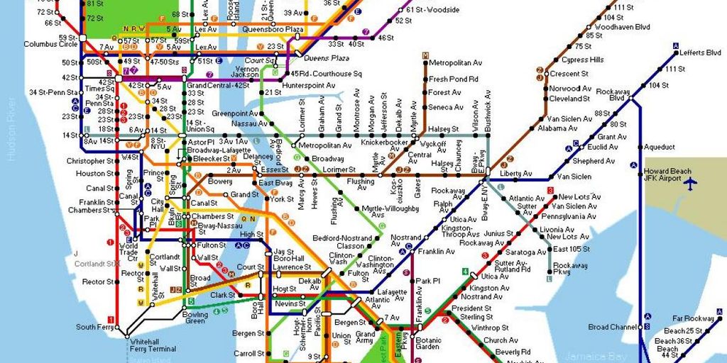 NYC subway map