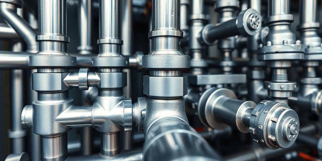 Tecnici che lavorano su un sistema di refrigerazione industriale.