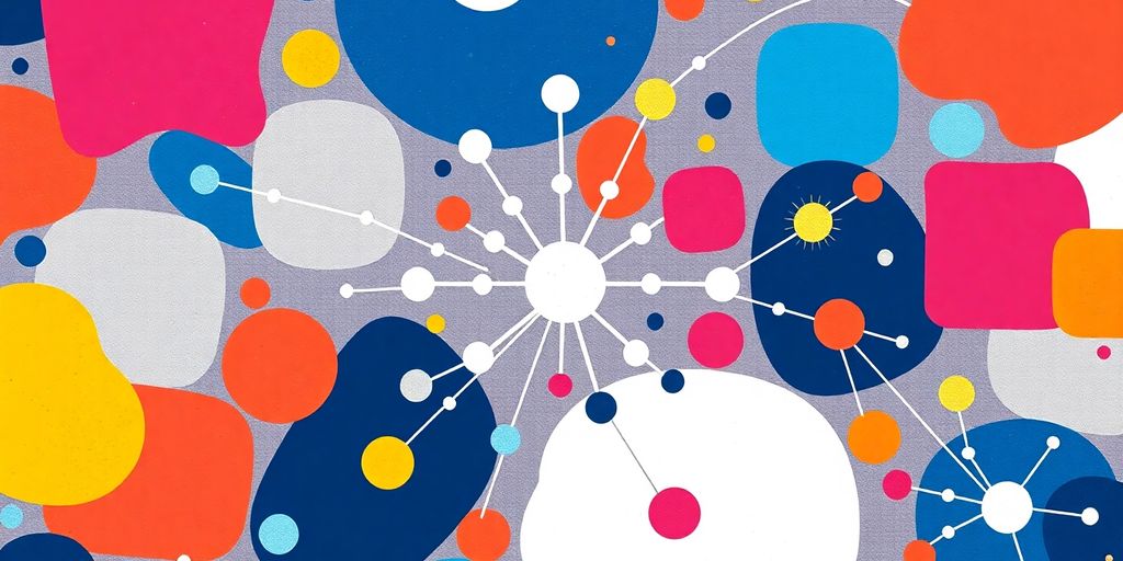 Abstract shapes and connected nodes