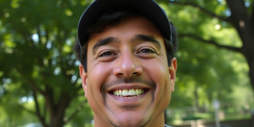 Bubba Dub, smiling, outdoor setting