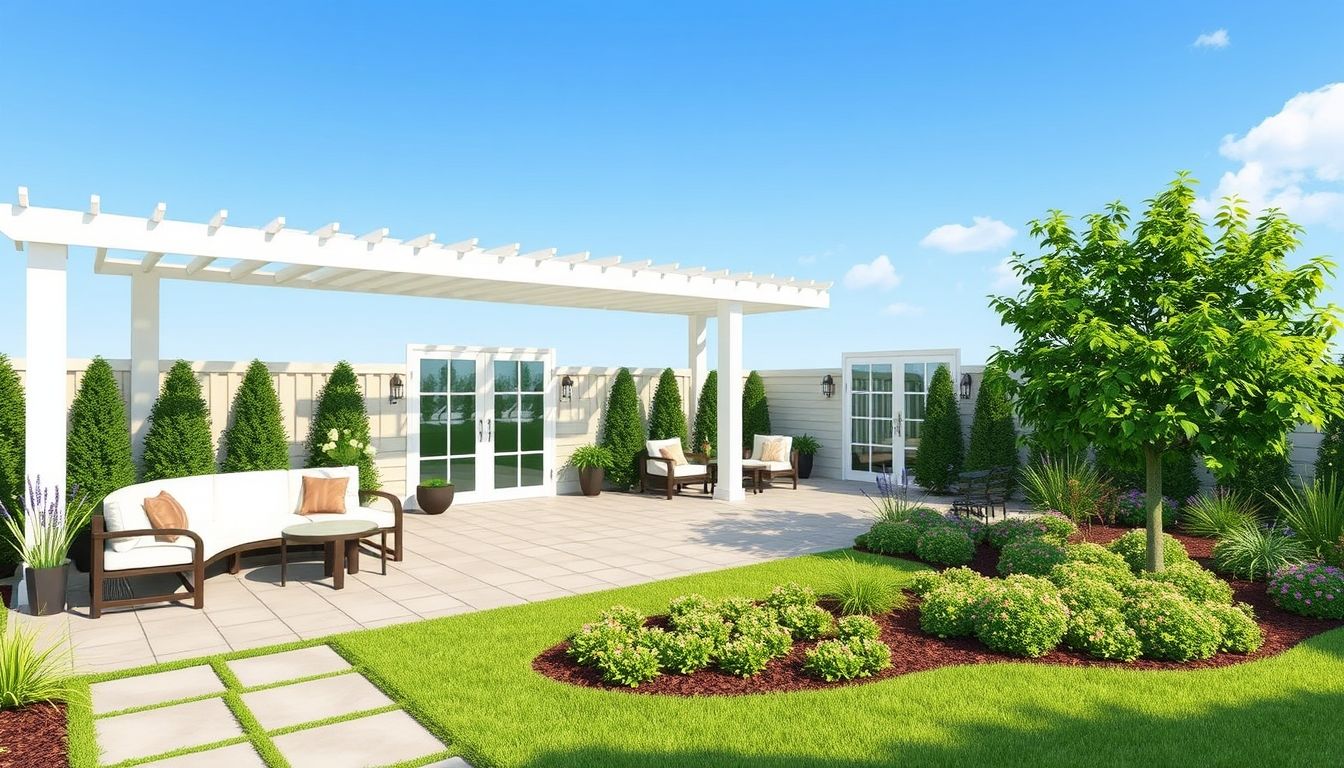 Illustration of a well-designed outdoor living space