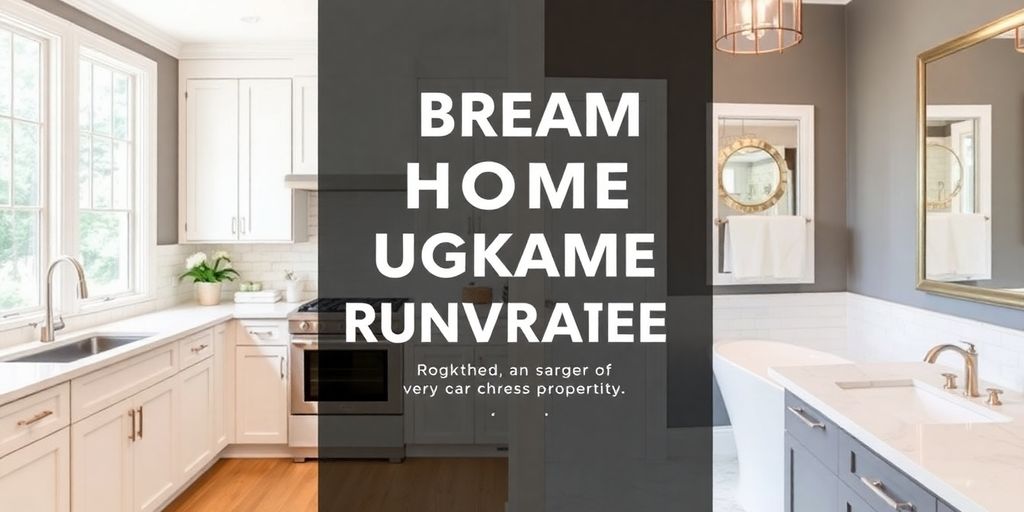 Home renovation project with kitchen and bathroom.