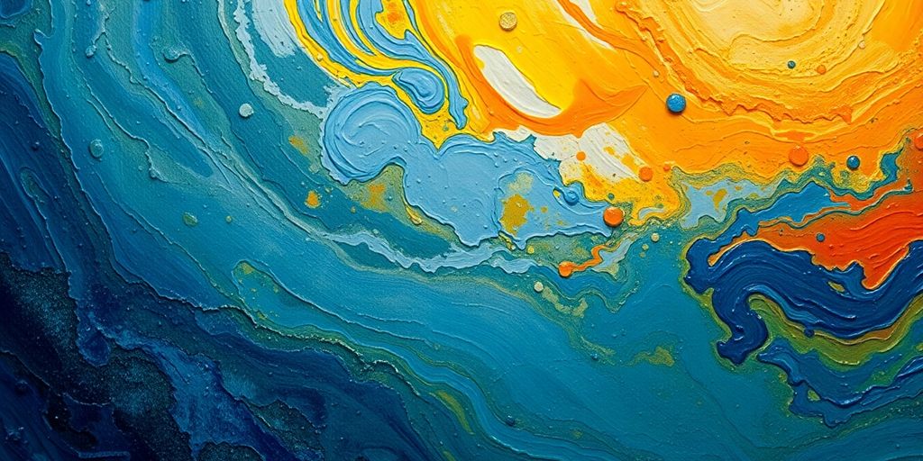 Vibrant abstract painting expressing emotional transition.
