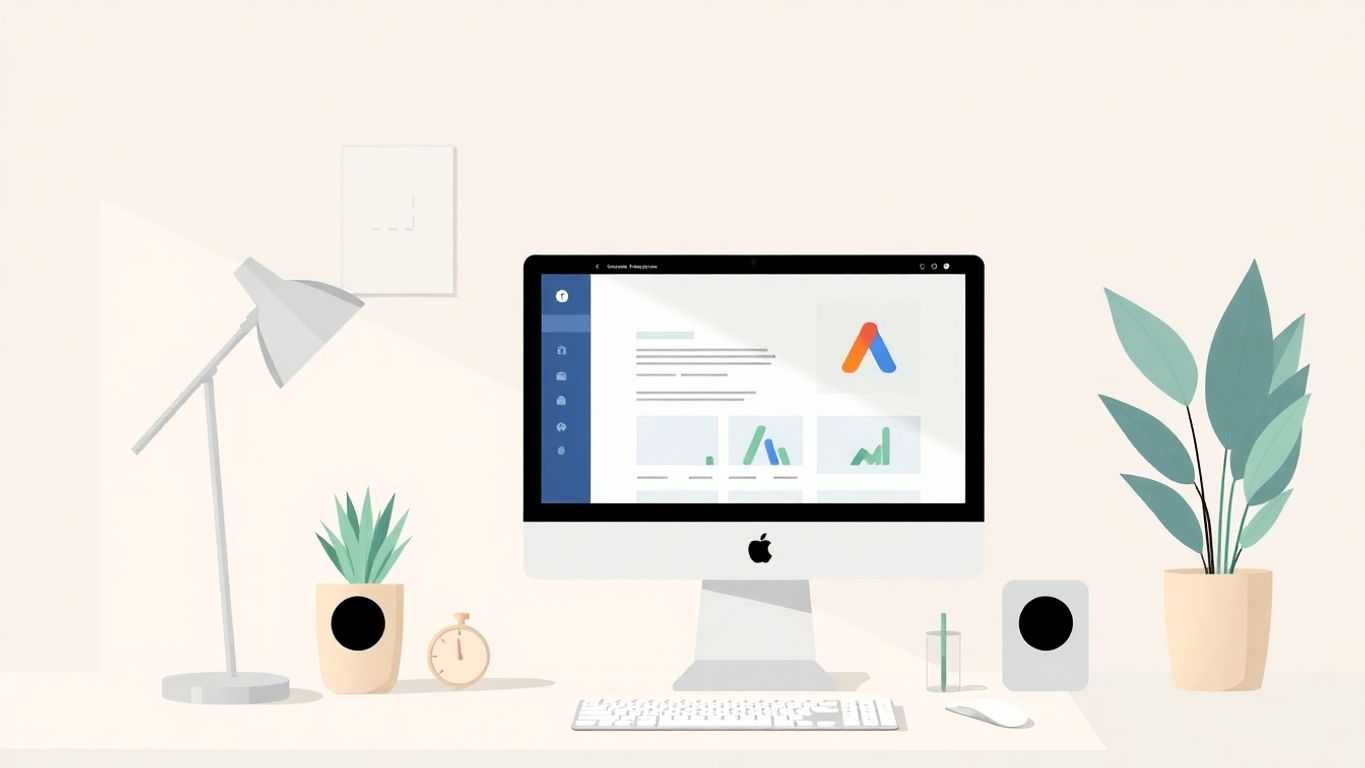 Moderne illustrasjon av digital arbeidsplass.