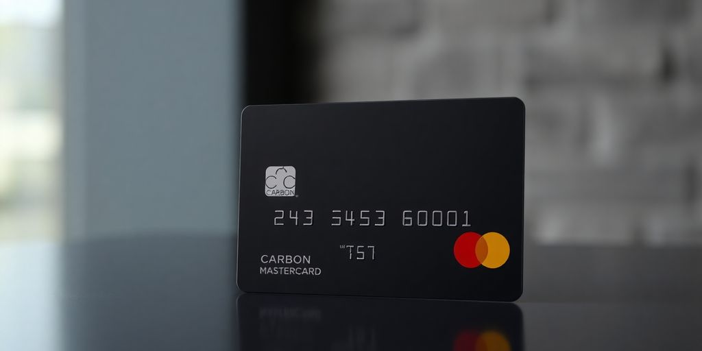 Cartão C6 Carbon Mastercard Black em destaque.