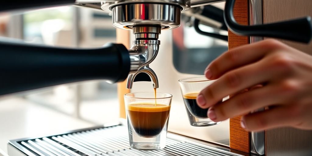 Strietman CT2 manual lever espresso machine in use.