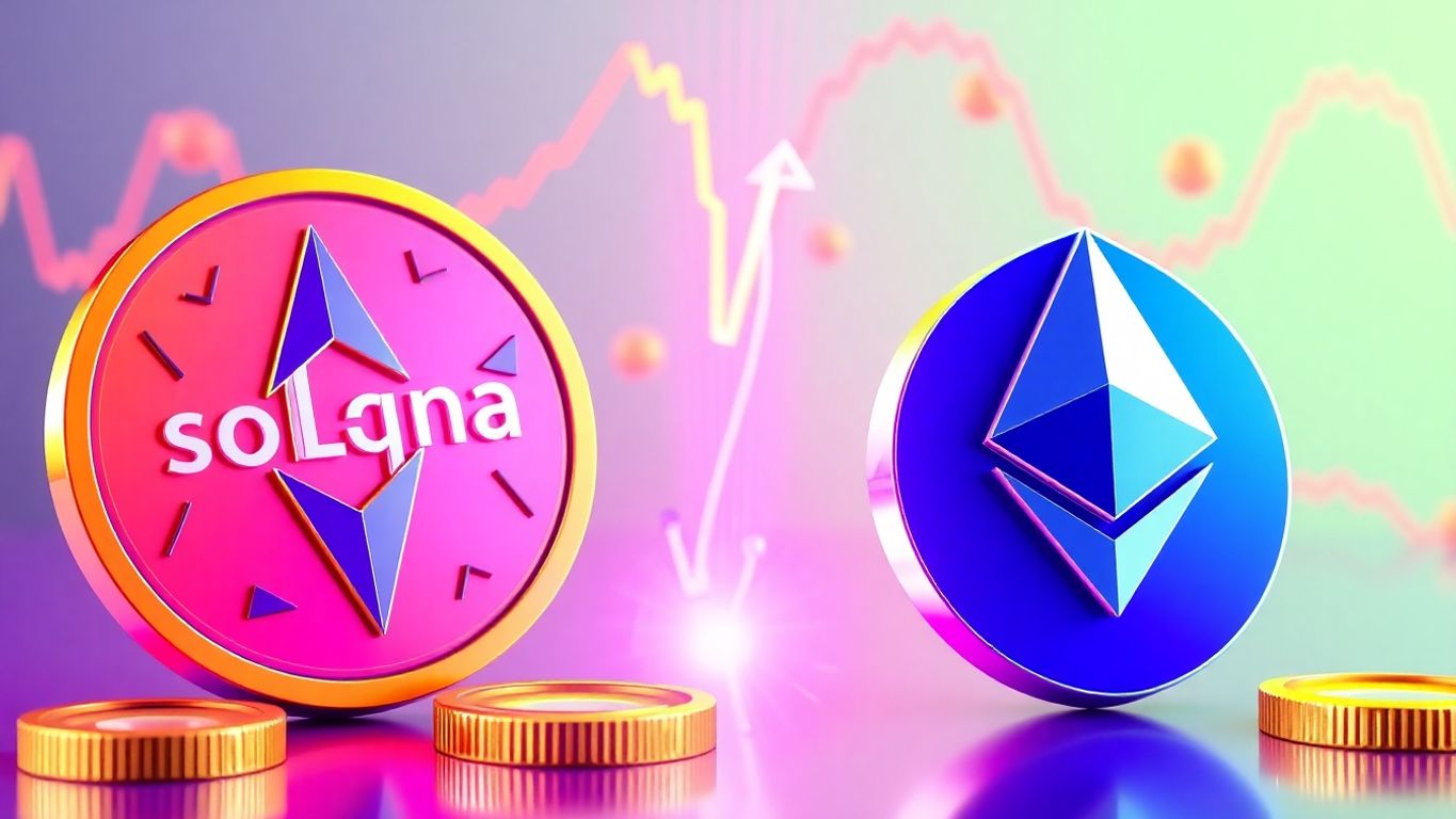 Solana and Ethereum digital assets side-by-side.