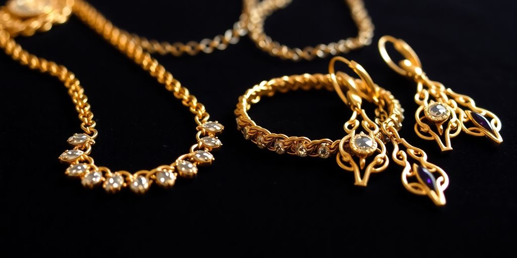 Bijoux en or brillants