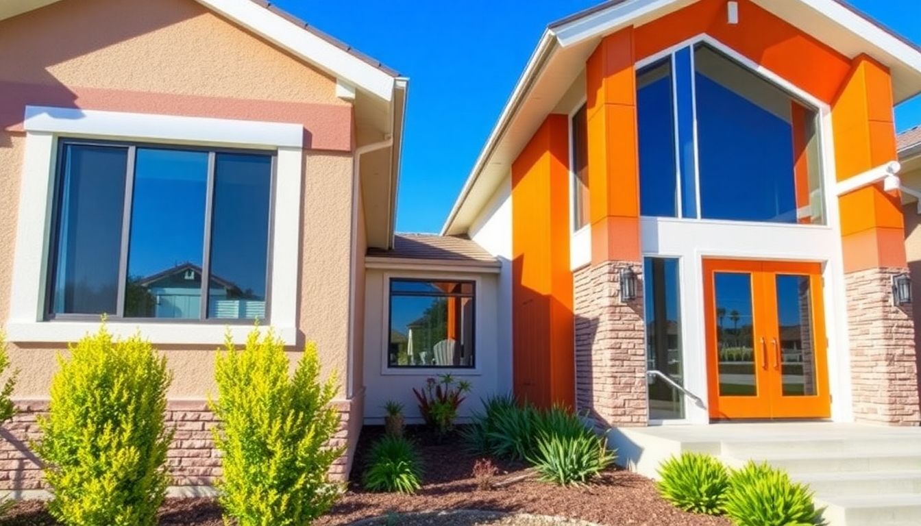 Modern home with upgraded windows and doors.