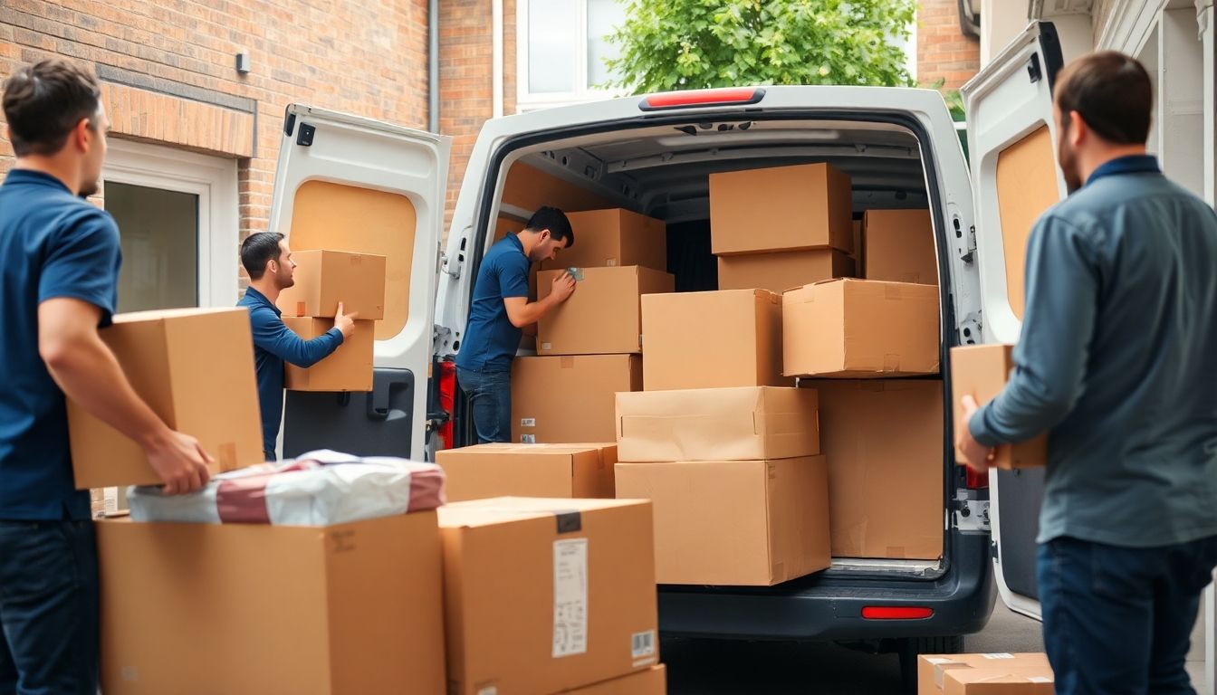 Team clearing a house for end of tenancy in London.