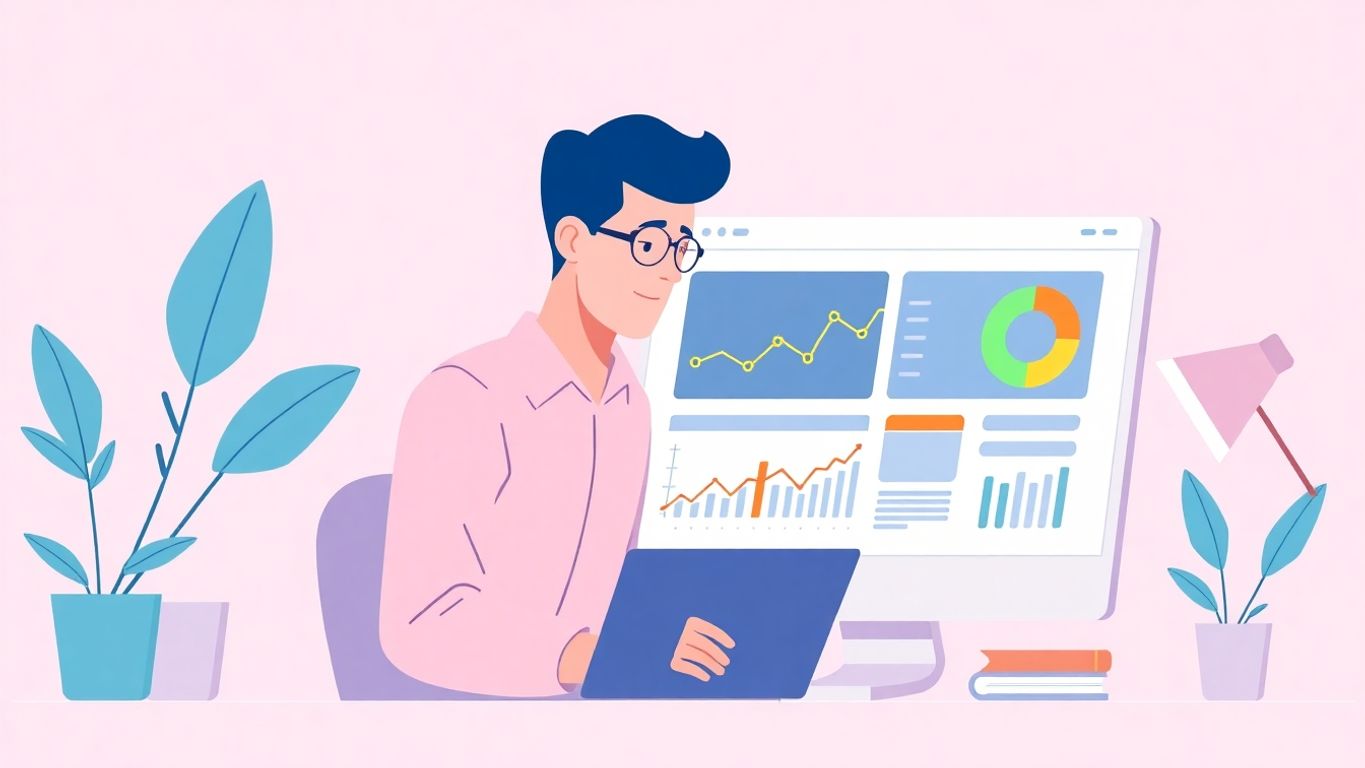 Digital markedsfører som analyserer nettsideytelse.