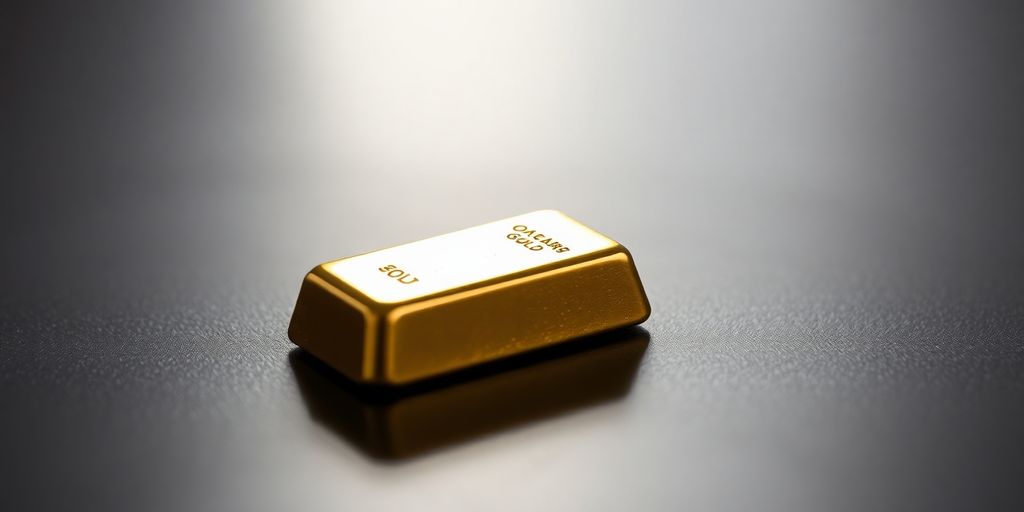 Un lingot d'or d'un gramme brillant sur une surface