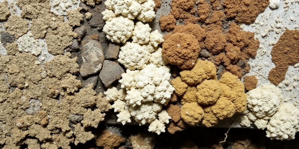 Photograph of mold growing on damp surfaces.