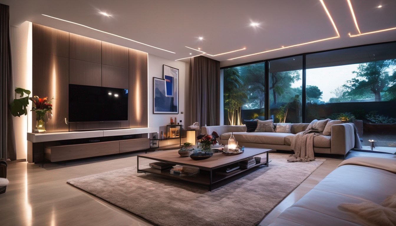 modern home with creative smart lighting solutions