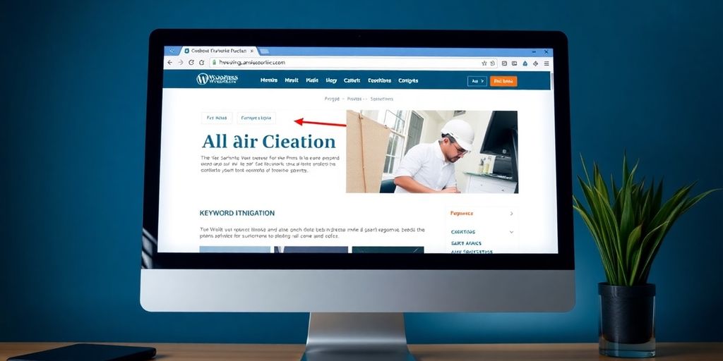 WordPress website with targeted keywords.