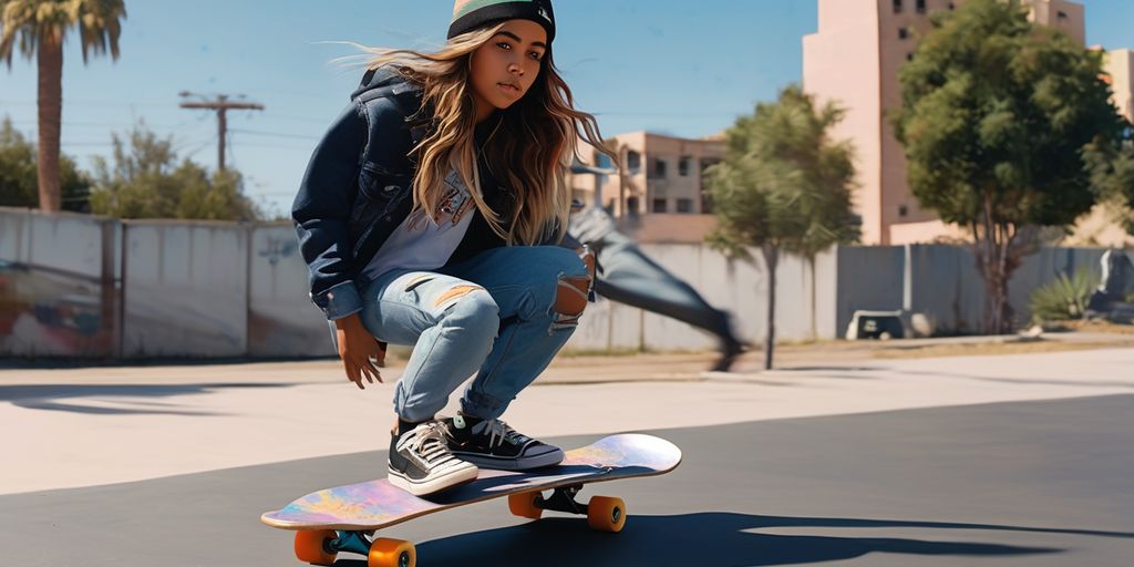 Rayssa Leal skateboarding