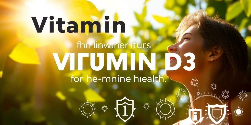 Sunlight through leaves highlighting Vitamin D3 benefits for immunity.