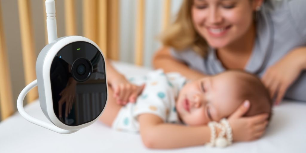 Baba Eletrônica Motorola: a Segurança do Seu Bebê em 2025 1 Bebê dormindo, câmera Motorola, pais observando