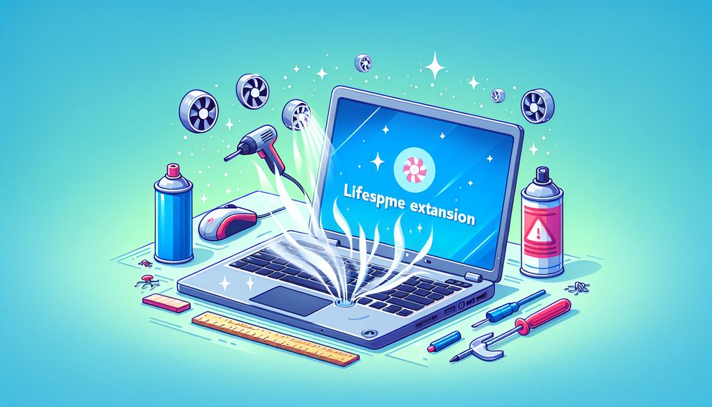 Illustration accompanying the section on signs of laptop overheating
