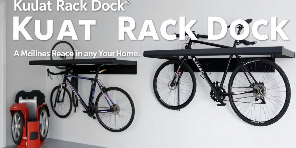 Kuat Rack Dock with bikes, enhancing garage organization.